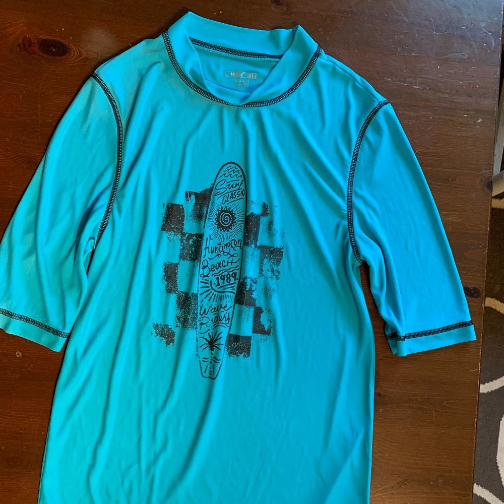 Cherokee Boys Blue Rash Guard Top Size L